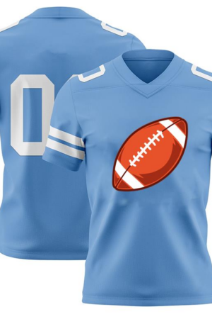 American Football Ball Side Illustration American Football Jersey