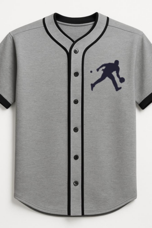 Baseball Player Catching Ball Silhouette Baseball Jersey