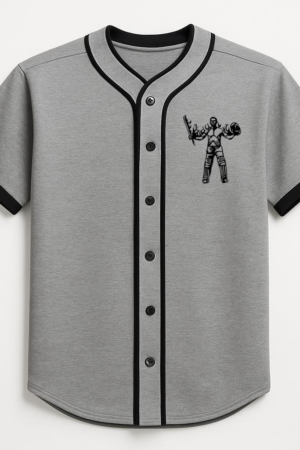 Baseball Player Fire Cut Out Baseball Jersey