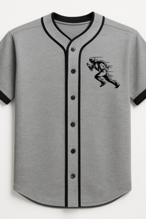 Baseball Player Running High Contrast Baseball Jersey