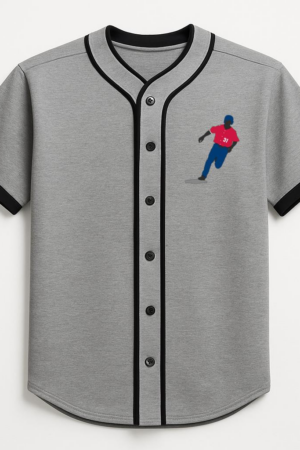 Baseball Player Running Silhouette Baseball Jersey
