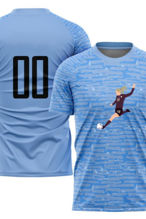 Female Soccer Player Flat Soccer Jersey
