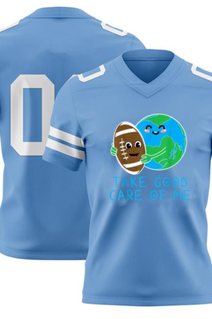 Happy Earth-Day Planet Gift Idea Funny Hug Football American Football Jersey