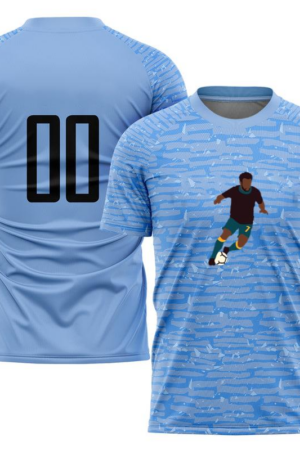 Male Soccer Player Dodging Flat Soccer Jersey