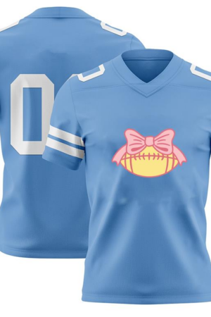 Pink Bow Football Design American Football Jersey