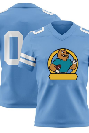 Teddy Bear Holding A Football In A Circle American Football Jersey