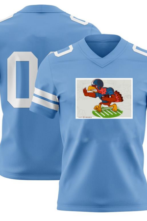 Thanksgiving Turkey Football Player Cartoon Vector Illustration American Football Jersey